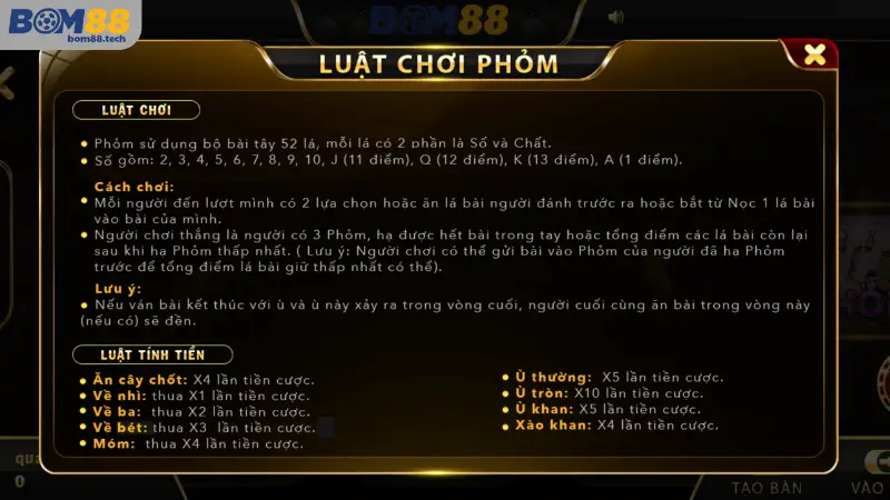 C&aacute;ch đ&aacute;nh b&agrave;i phỏm hiệu quả cho người mới