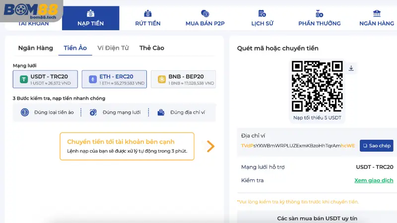 Cần nạp tiền trước khi tham gia phỏm tại Bom88